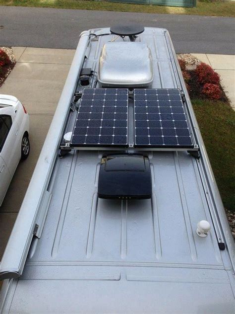 Use A Roof Rack To Mount And Install Solar Panels On The Top Of Your Rv