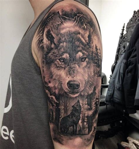 Pin On Wolf Tattoos Men