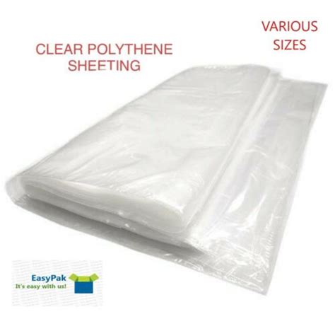 Heavy Duty Clear Polythene Plastic Sheeting Various Sizes Available