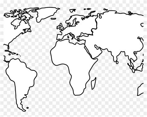 World Map Outline Regions