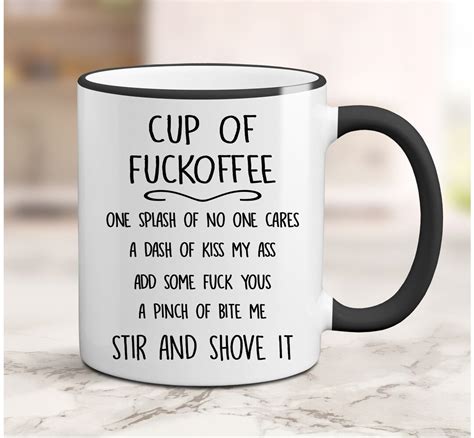 Personalized Funny Coffee Mug Fuckoffee Funny Coffee Cup Funny Mugs