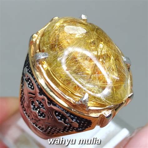 Contact batu jarum emas on messenger. Cincin Batu Akik Kecubung Rambut Emas Asli (Kode 1292 ...