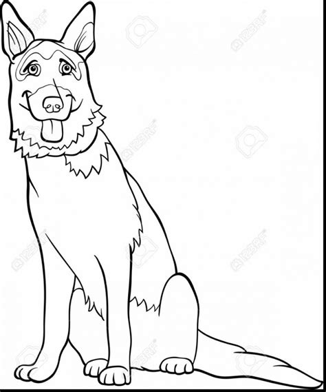 Colorful decorative portrait in profile of dog german shepherd, vector illustration in different colors isolated on white background. German Shepherd Puppy Coloring Pages at GetColorings.com ...
