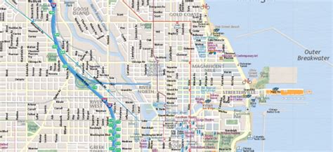 map  chicago interactive  printable maps wheretraveler