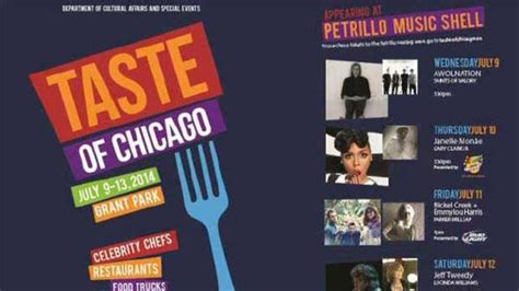 Tickets For Taste Of Chicago Concert Seating Chef Du Jour Meals To Go On Sale Thursday Abc7