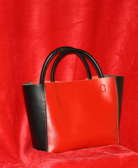 Red Leather Bag Leather Bag Leather Tote Tote Leather Tote Etsy