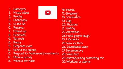 Find new ideas weekly on this board to create original and interesting videos to upload to your youtube channel. Youtube Video Ideas - YouTube