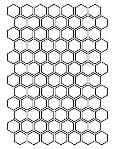 1 Inch Hexagon Pattern Use The Printable Outline For Crafts Creating