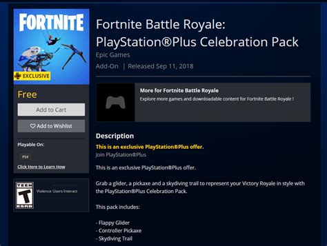 Another Playstation Plus Exclusive Fortnite Cosmetic Pack Is Now