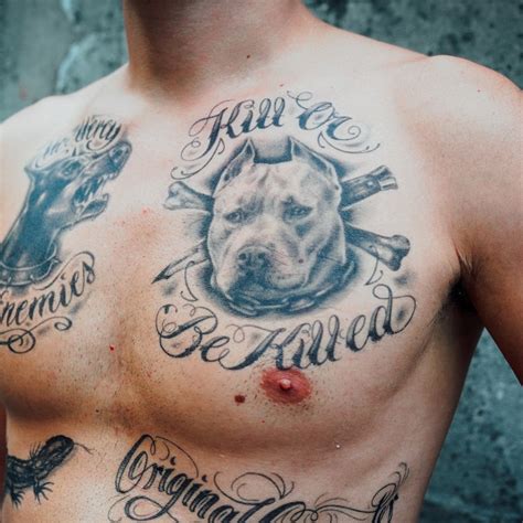 Kill Or Be Killed Tattoo Pitbull Tattoo Cholo Tattoo Etsy Uk