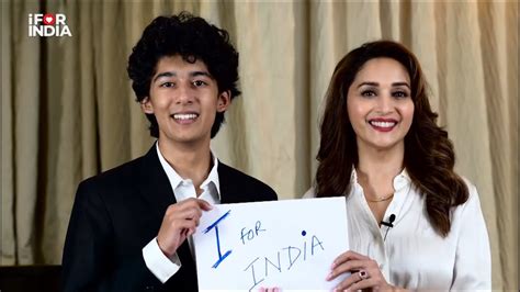Madhuri Dixit And His Son Arin Nene Live Singing For To Our Real Hero