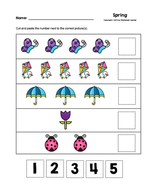 One Less Cut And Paste For Kindergarten Worksheets 4ce
