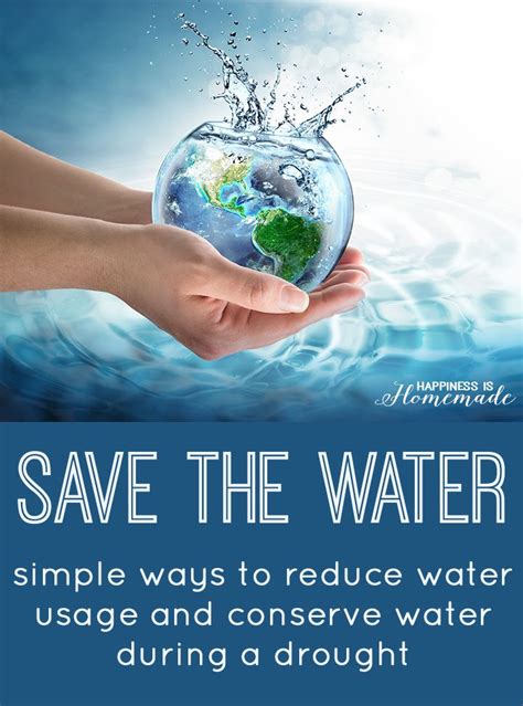 Save The Water Ways To Help Conserve Water Happiness Is Homemade