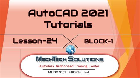 Autocad 2021 Tutorials Lesson 24 Block 1 Youtube