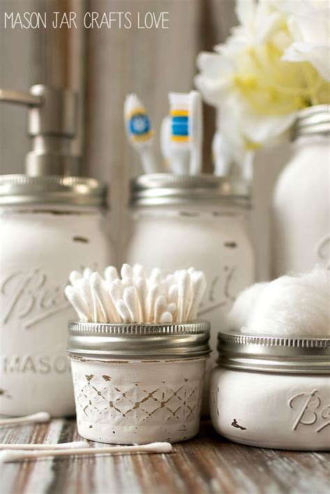 65 Brilliant Ways To Use Mason Jars In Your Home Mason Jar Bathroom