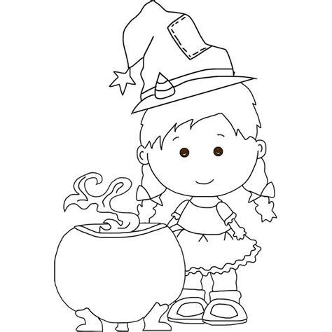 Cute Witch Coloring Page Enjoy The Halloween Coloring Page