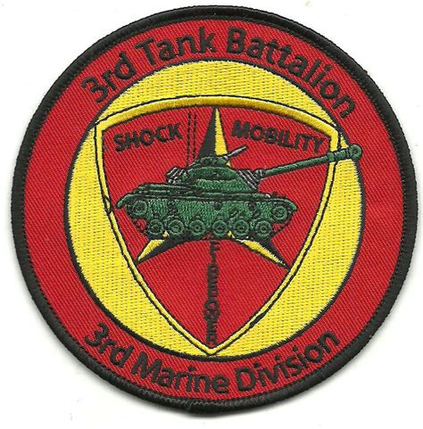 Usmc 3rd Tank Battalion 3rd Marine Division Patch Other