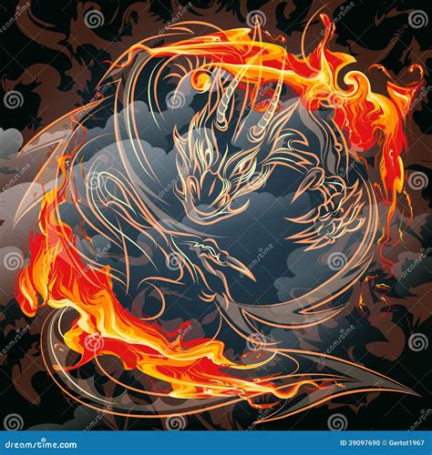 The Fire Dragon Stock Vector Illustration Of Eyes Animal 39097690