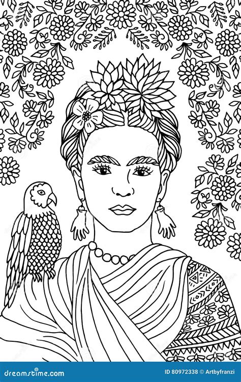 Free Frida Kahlo Printable Coloring Page Desenhos Frida Kahlo PDMREA