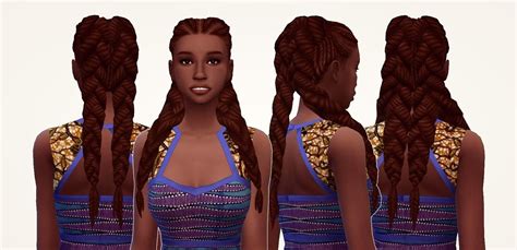 Sims 4 Hair Cc Braids Updo Maxis Match Indigohon