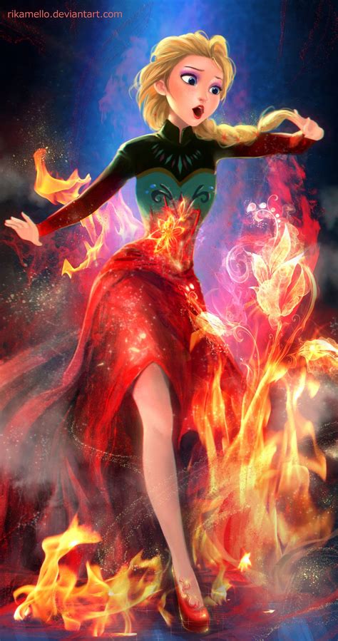 If Elsa Is The Queen Of The Flame By Rikamello On