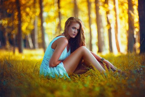 Wallpaper 2048x1367 Px Model Nature Sitting Trees Women Outdoors