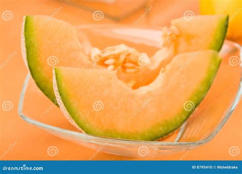 Cantaloupe Melon Wedges Stock Photo Image 8795410