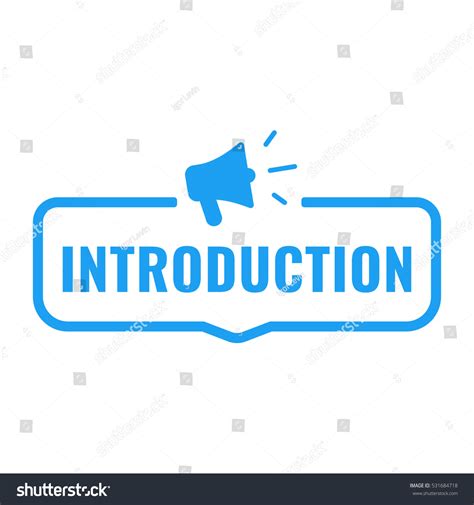 Introduction Badge Megaphone Icon Flat Vector Stock Vector 531684718 ...