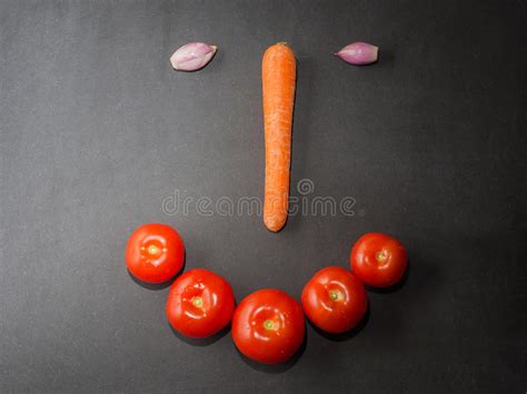 Funny Face With Vegetables Stock Image Image Of Color 49189097