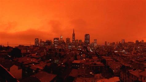 Photos Bay Area Sky Turns Orange And Yellow As Smoke Blankets Region