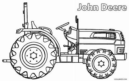 Coloring Pages Deere John Printable Cars Tractor