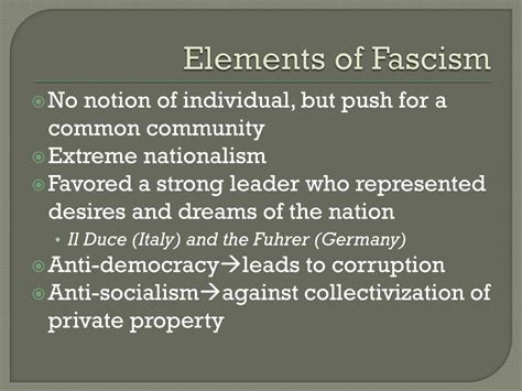 Ppt Elements Of Fascism Powerpoint Presentation Free Download Id
