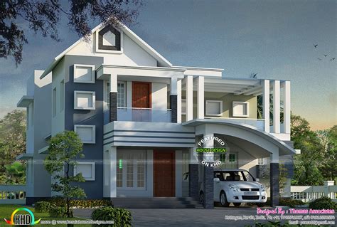 Contemporary Mix Modern Home Architecture Kerala Home
