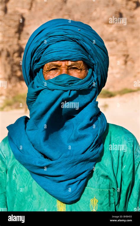 Portrait Of A Tuareg Man Essendilene Algeria Africa Stock Photo Alamy