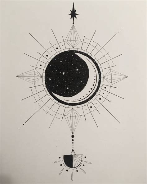 21 Sketch Moon And Stars Arfaanmahrianne