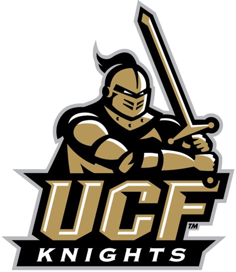 Central Florida Knights Primary Logo 2007 A Gold Knight Holding A