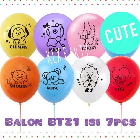 Jual Sale Balon Bt21 Bt21 Balloon Balon Ultah Bt21 Balon Ulang