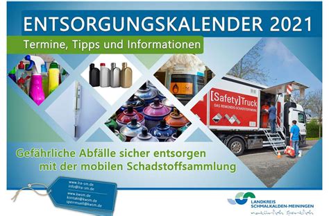 Entsorgungskalender Abfallkalender Für Den Landkreis Meiningen