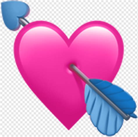 Corazón Rosado Con La Ilustración De Emoji De La Flecha Azul Símbolo