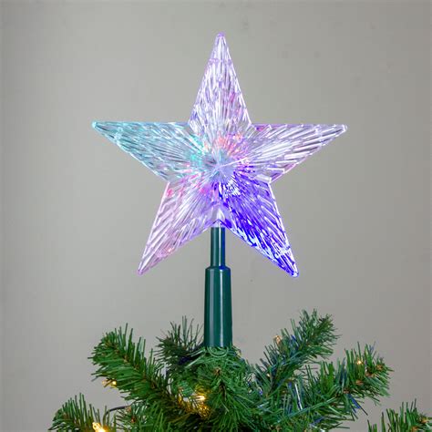 85 Lighted Led Color Changing Star Christmas Tree Topper W Multi