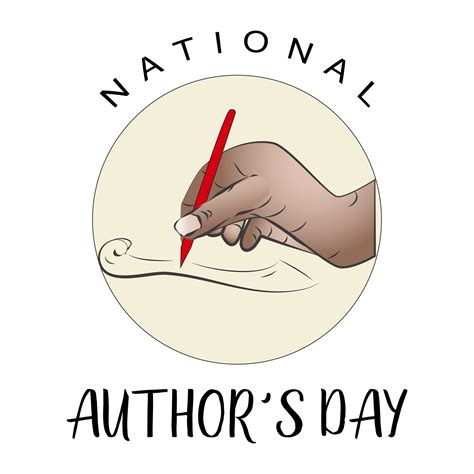 National Authors Day Sign 32726661 Vector Art At Vecteezy