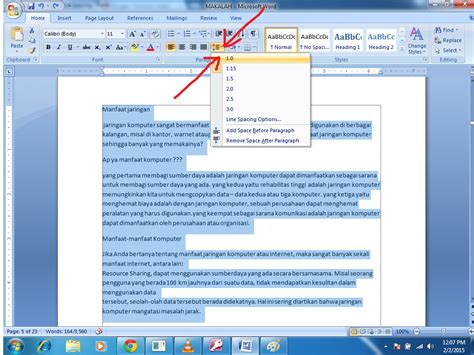 Panduan Sederhana Microsoft Office Cara Mengatur Jarak Spasi Normal Pada Teks Di Microsoft