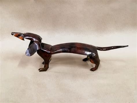 Emily Stone Copper Dog Dachshund Sculpture Copper Creatures