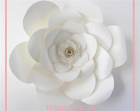 Pdf Paper Flower Paper Flower Template Giant Paper Flower Template