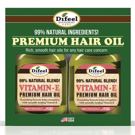 Difeel Premium Natural Hair Oil Vitamin E Oil 71 Oz 2pc T Set