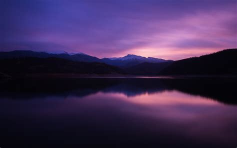 Calm Lake In The Evening Scenery Hd Wallpaper Preview