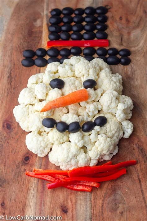 This Snowman Veggie Tray Is The Perfect Low Carb Veggie Tray That Is