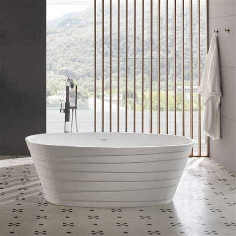 Solid Surface Chic Freestanding Solid Surface Bathtub 160cm
