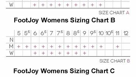 footjoy shoe size chart