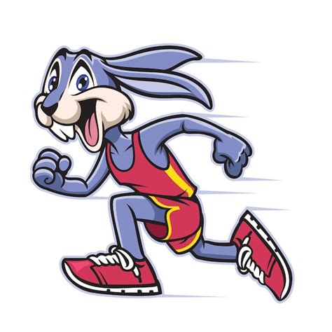 Premium Vector Rabbit Cartoon Mascot Running